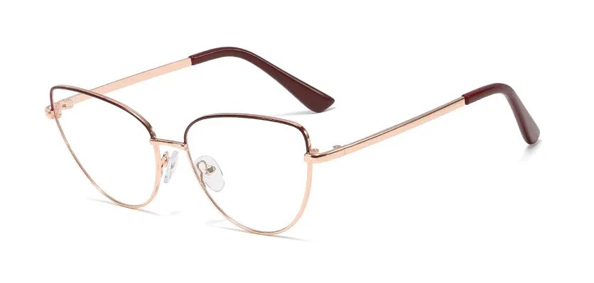 CCspace Women's Full Rim Cat Eye Acetate Alloy Hyperopic Reading Glasses R45969 Reading Glasses CCspace