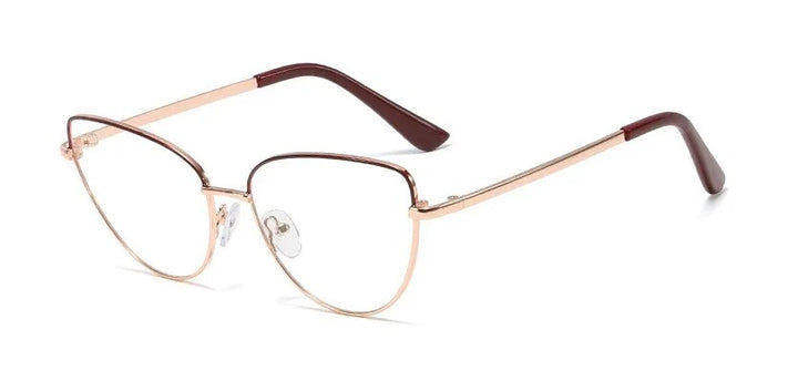 CCspace Women's Full Rim Cat Eye Acetate Alloy Hyperopic Reading Glasses R45969 Reading Glasses CCspace