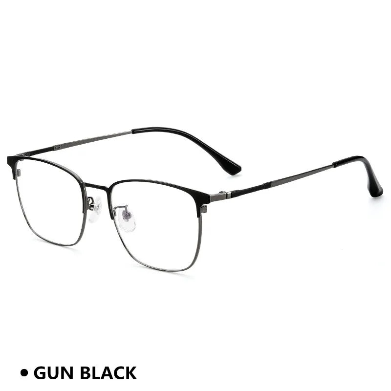 Kocolior Unisex Full Rim Square Acetate Alloy Hyperopic Reading Glasses 91872 Reading Glasses Kocolior Gray 0 