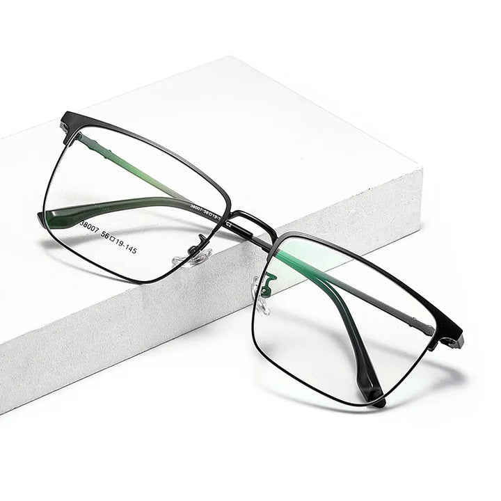 Kocolior Unisex Full Rim Square Alloy Eyeglasses 38007 Full Rim Kocolior