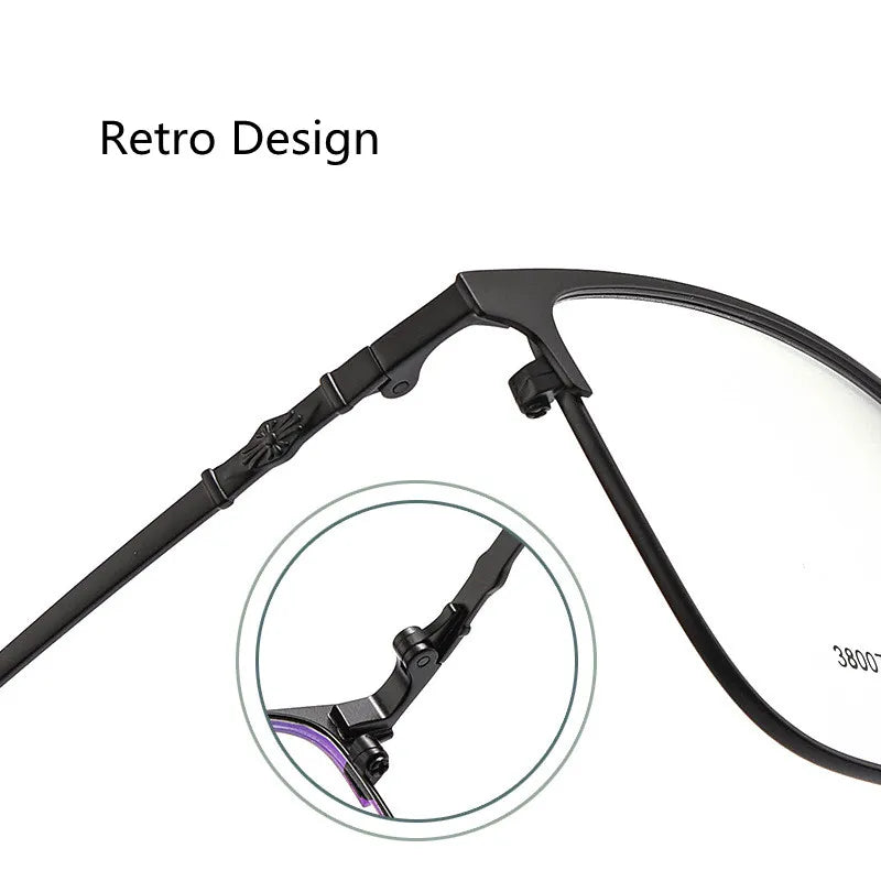 Kocolior Unisex Full Rim Square Alloy Eyeglasses 38007 Full Rim Kocolior