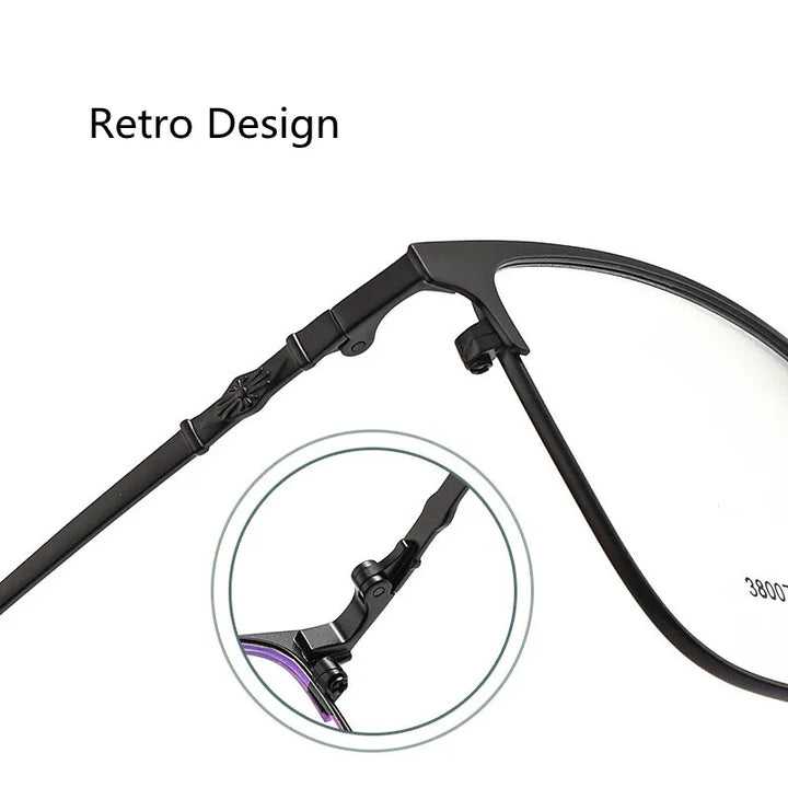 Kocolior Unisex Full Rim Square Alloy Eyeglasses 38007 Full Rim Kocolior