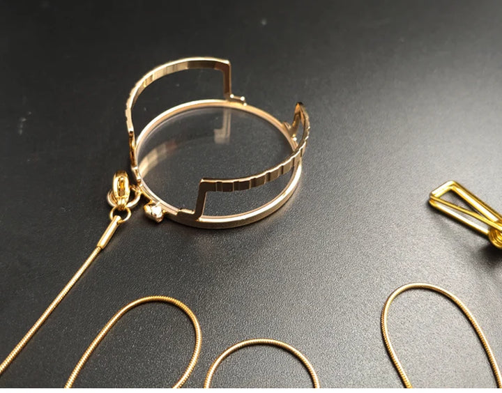 Yujo Unisex Full Rim Round Monocle Alloy 201336 Monocle Yujo