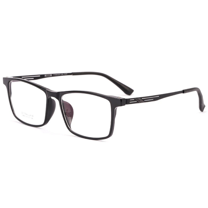 Kocolior Unisex Full Rim Square Titanium Eyeglasses 8883 Full Rim Kocolior Brihgt Black  