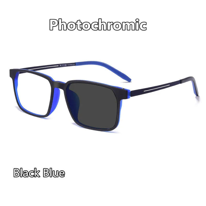 Kocolior Unisex Full Rim Square Tr 90 Titanium Hyperopic Reading Glasses 88781 Reading Glasses Kocolior