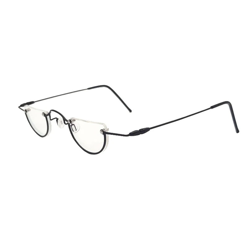 Yujo Unisex Semi Rim Round Alloy Reading Glasses 71193 Reading Glasses Yujo   