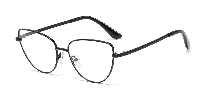 CCspace Women's Full Rim Cat Eye Acetate Alloy Hyperopic Reading Glasses R45969 Reading Glasses CCspace C4 black 0