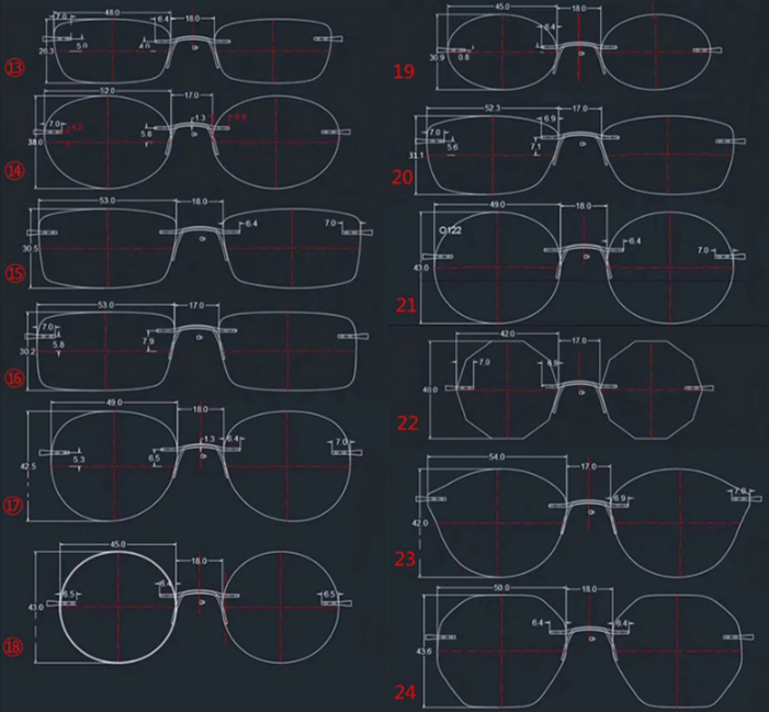 Reven Jate 611 Pure Titanium Rimless Diamond Cutting Glasses Frame Eyeglasses Men Brown Rimless Reven Jate