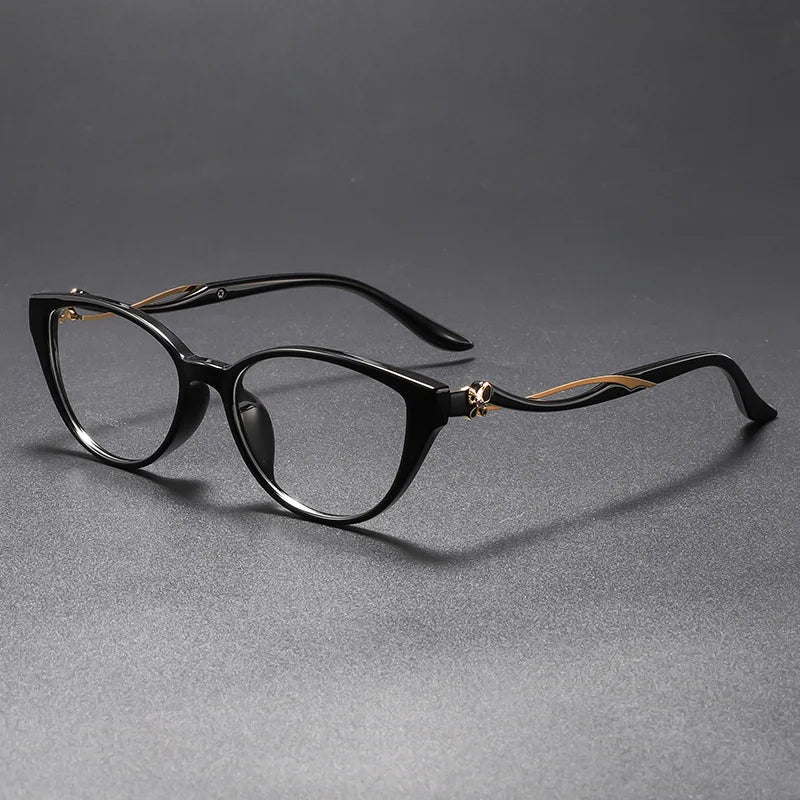 Momoja Women's Full Rim Oval Cat Eye Tr 90 Alloy Eyeglasses 726026