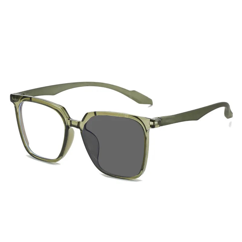Kocolior Unisex Full Rim Large Square Acetate Hyperopic Reading Glasses 81013 Reading Glasses Kocolior