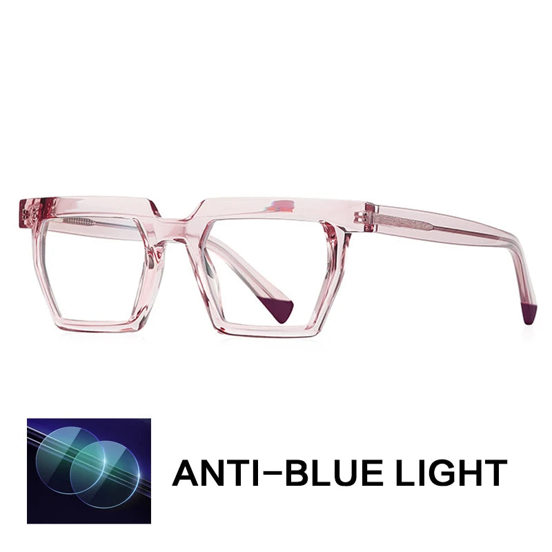 Gatenac Women's Full Rim Square Tr 90 Titanium Reading Glasses G2144