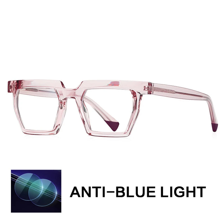 Gatenac Women's Full Rim Square Tr 90 Titanium Reading Glasses G2144