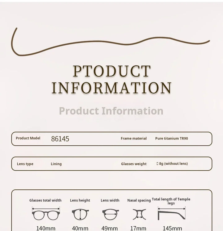 Xbora Unisex Full Rim Oval Round Acetate Titanium Eyeglasses 86145
