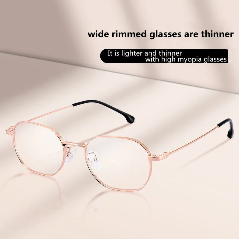 Kocolior Unisex Full Rim Oval Titanium Alloy Hyperopic Reading Glasses E003 Reading Glasses Kocolior   