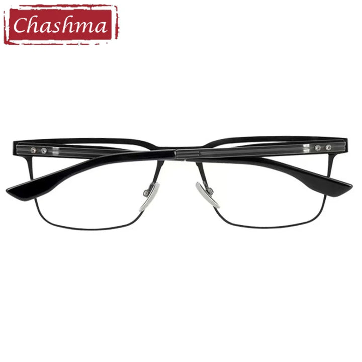 Chashma Men's Full Rim Square Acetate Titanium Eyeglasses 151 Full Rim Chashma