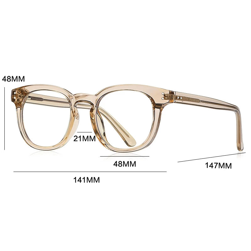 Gatenac Unisex Full Rim Square Tr 90 Titanium Reading Glasses Gxyj2125