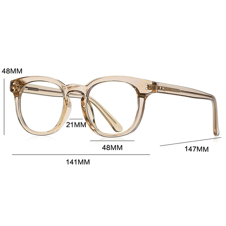 Gatenac Unisex Full Rim Square Tr 90 Titanium Reading Glasses Gxyj2125