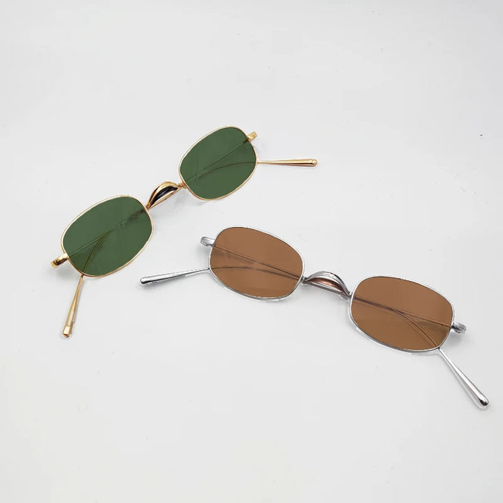 Yujo Unisex Full Rim Small Square Titanium Polarized Sunglasses 3024 Sunglasses Yujo