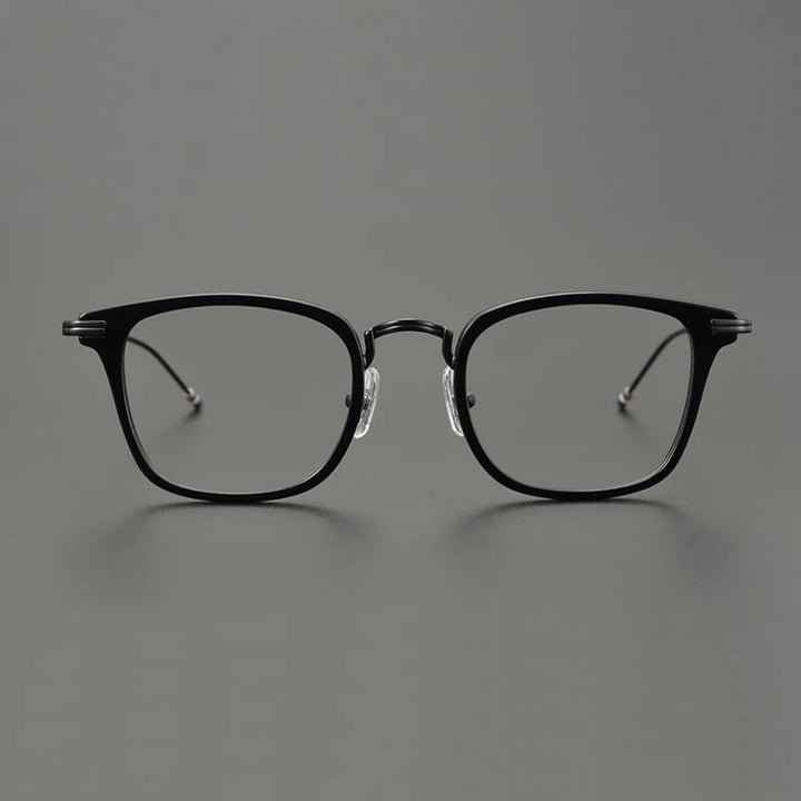 Black Mask Unisex Full Rim Square Alloy Acetate Eyeglasses 905 Full Rim Black Mask