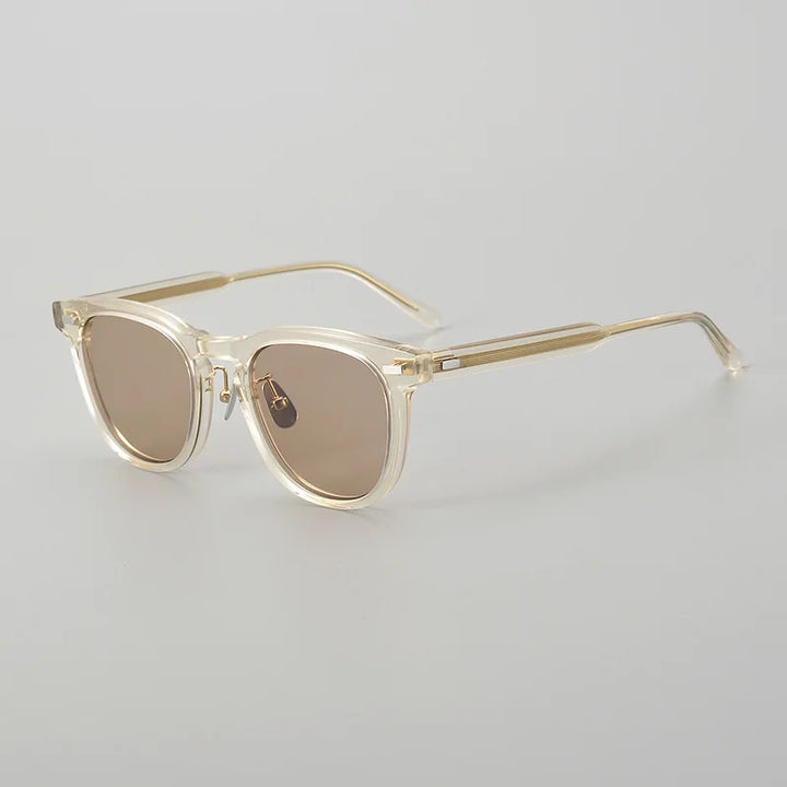 Black Mask Unisex Full Rim Square Acetate Polarized Sunglasses 8153 Sunglasses Black Mask Clear Yellow As Shown