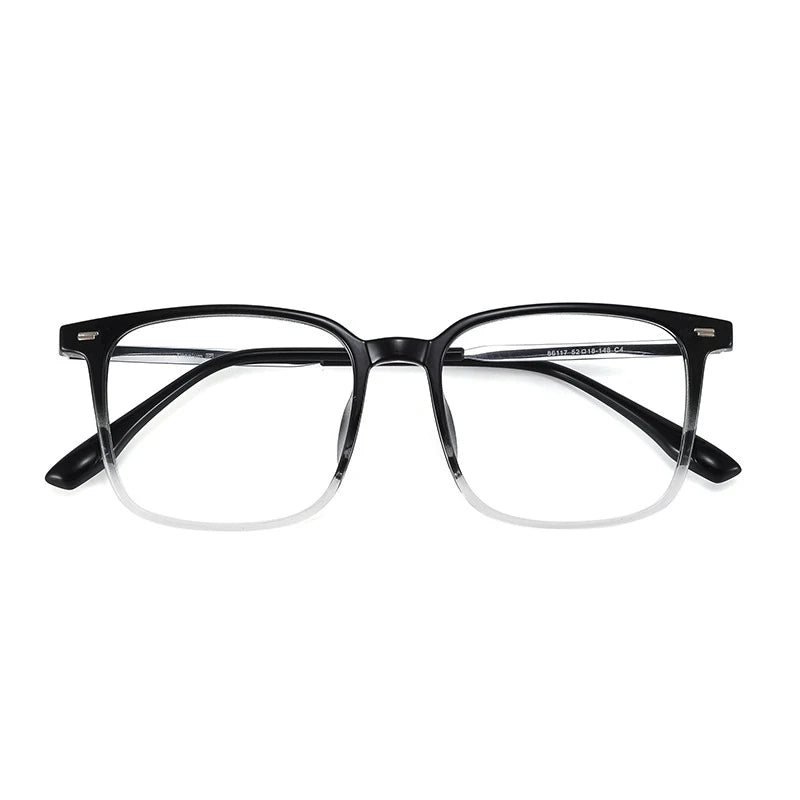 Xbora Unisex Full Rim Square Tr 90 Titanium Alloy Eyeglasses 86117