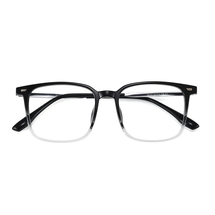 Xbora Unisex Full Rim Square Tr 90 Titanium Alloy Eyeglasses 86117