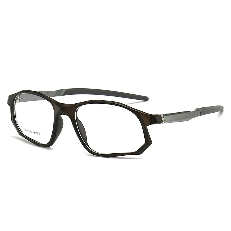 Yimaruili Unisex Full Rim Square Tr 90 Aluminum Sport Eyeglasses 5853
