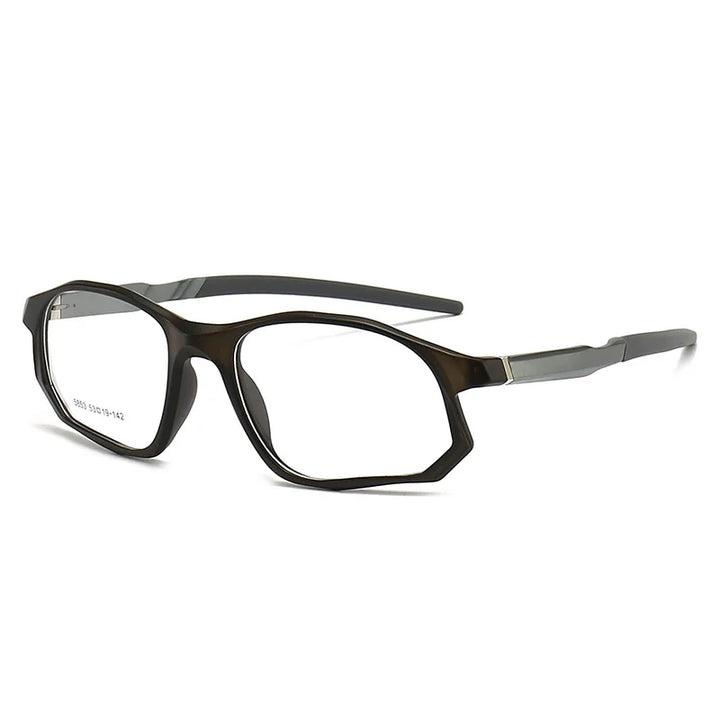 Yimaruili Unisex Full Rim Square Tr 90 Aluminum Sport Eyeglasses 5853