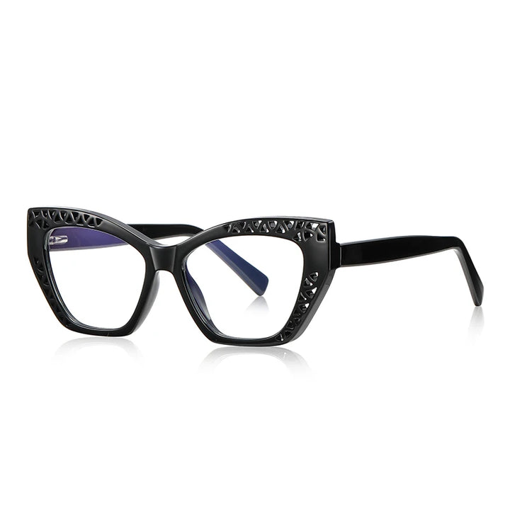 Gmei Women's Full Rim Square Cat Eye Tr 90 Titanium Eyeglasses 842182 Full Rim Gmei Optical C1