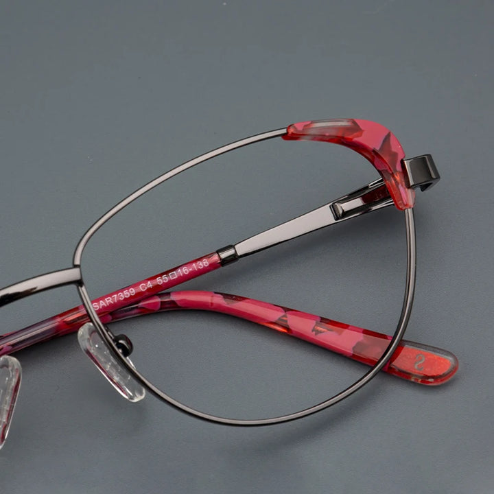 Vicky Women's Full Rim Cat Eye Stainless Steel Acetate Reading Glasses 7359 Reading Glasses Vicky