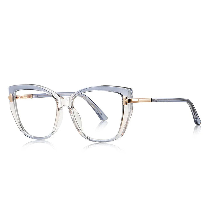 CCspace Women's Full Rim Square Cat Eye Tr 90 Titanium Reading Glasses 310882