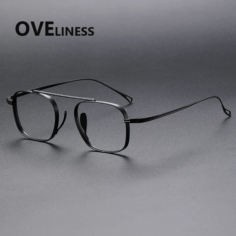 Oveliness Women's Full Rim Square Titanium Eyeglasses 89501
