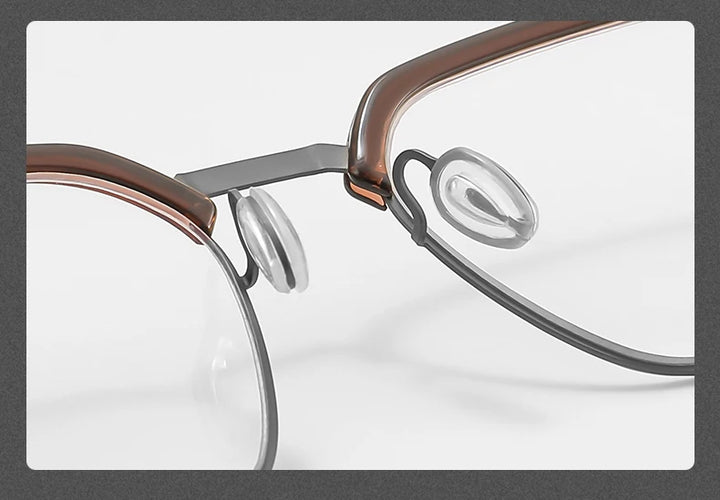 Reven Jate Unisex Full Rim Browline Square Titanium Eyeglasses 2606 Full Rim Reven Jate