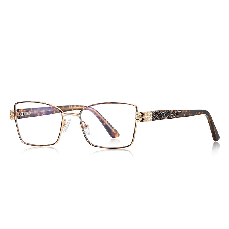 CCspace Women's Full Rim Square Alloy Tr 90 Reading Glasses 310553