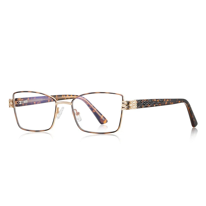 CCspace Women's Full Rim Square Alloy Tr 90 Reading Glasses 310553