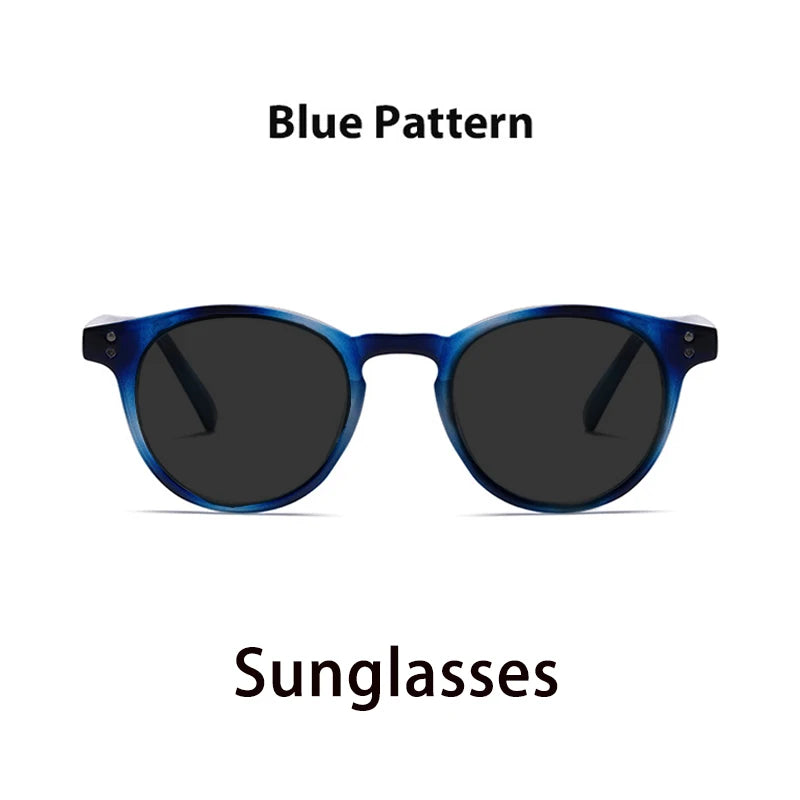 Kocolior Unisex Full Rim Round Acetate Hyperopic Reading Glasses 3313 Reading Glasses Kocolior Sunglasses P Blue 0 