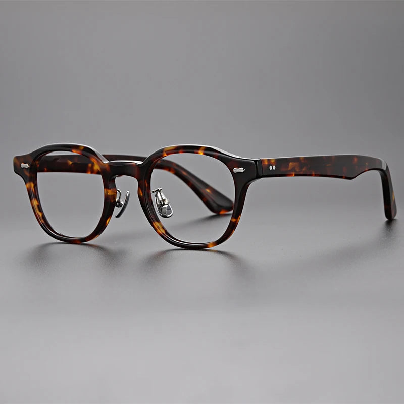 Hewei Unisex Full Rim Round Acetate Eyeglasses 0013 Full Rim Hewei tortoise