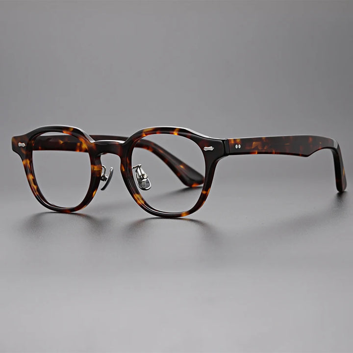 Hewei Unisex Full Rim Round Acetate Eyeglasses 0013 Full Rim Hewei tortoise