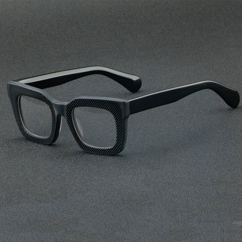 CCspace Unisex Full Rim Square Acetate Eyeglasses 56911 Full Rim CCspace C1Black