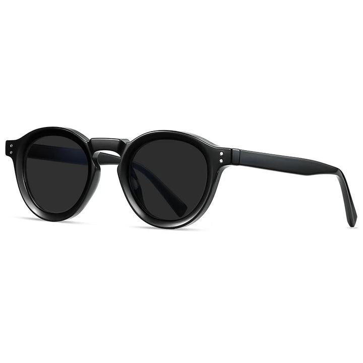 Kocolior Unisex Full Rim Small Round Acetate Eyeglasses Xk2090 Full Rim Kocolior Sunglasses Black