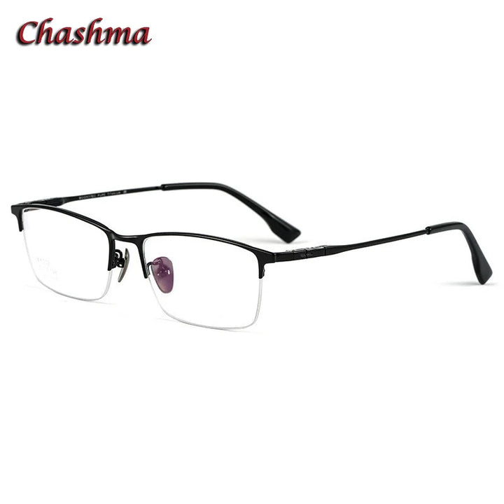 Chashma Ochki Men's Semi Rim Square Titanium Eyeglasses 316009