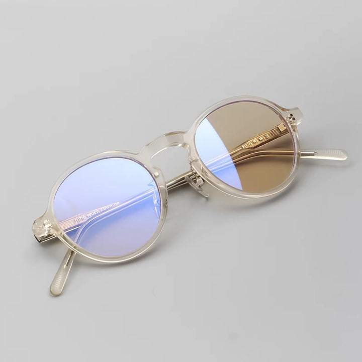 Black Mask Unisex Full Rim Acetate Oval Polarized Sunglasses Full Rim Black Mask Clear Yellow-Brown Black
