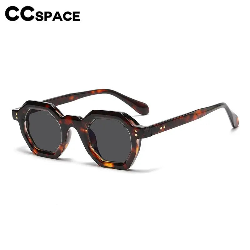 CCspace Unisex Full Rim Polygon Plastic Eyeglasses 56891 Full Rim CCspace