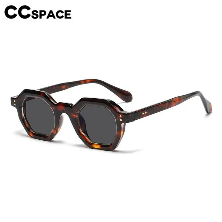 CCspace Unisex Full Rim Polygon Plastic Eyeglasses 56891 Full Rim CCspace