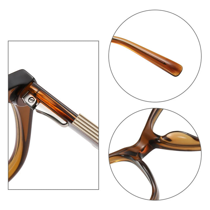 Kocolior Unisex Full Rim Cat Eye Acetate Alloy Hyperopic Reading Glasses C909 Reading Glasses Kocolior