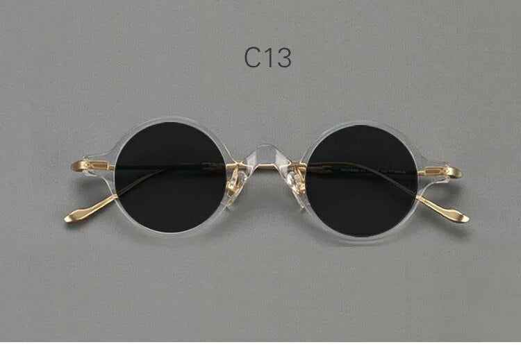 Yujo Unisex Full Rim Round Titanium Acetate Polarized Sunglasses 4128B Full Rim Yujo C13 China