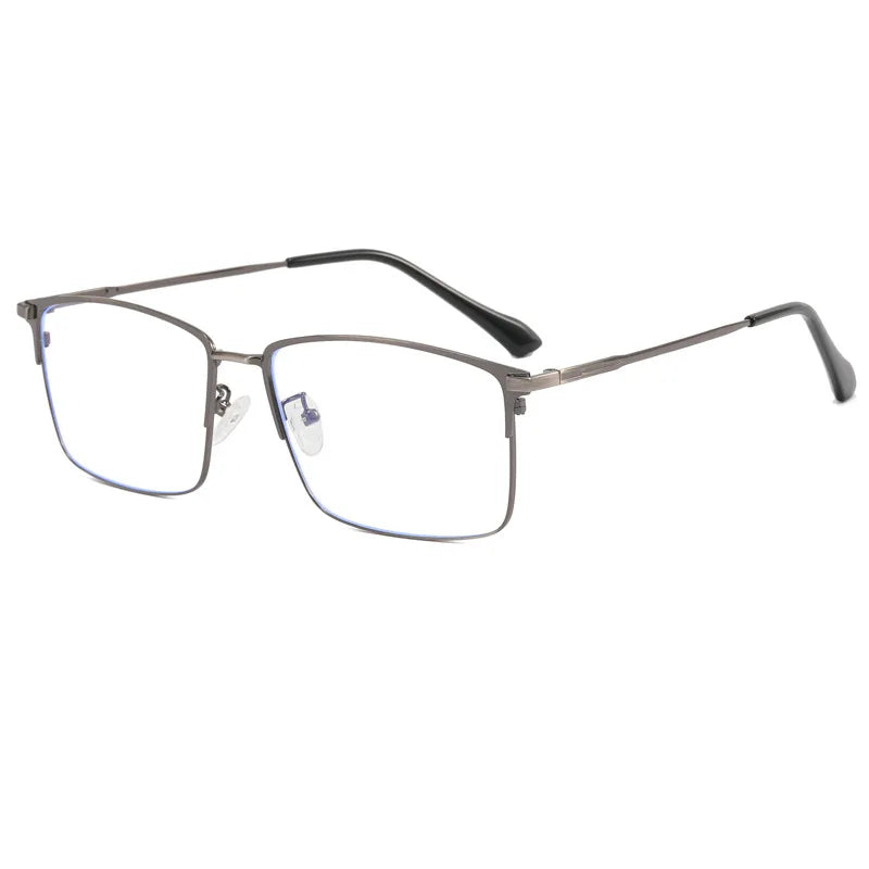 Cubojue Men's Full Rim Square Titanium Reading Glasses 101979 Reading Glasses Cubojue 101951 grey 0 