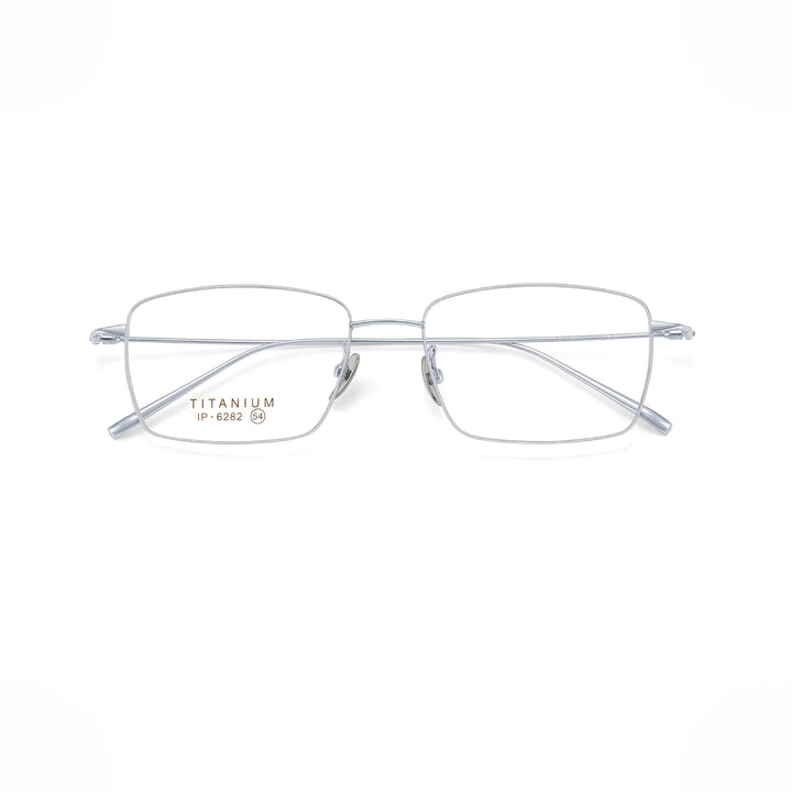Momoja Unisex Full Rim Polygon Square Titanium Eyeglasses 76282
