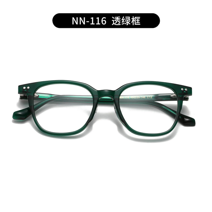 Nobler Unisex Full Rim Square Acetate Eyeglassses 84116 Full Rim Nobler C12
