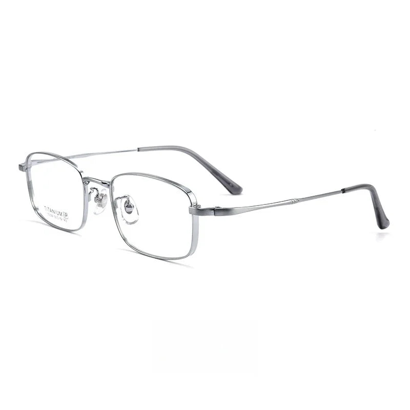 Yimaruli Men's Full Rim Square IP Titanium Eyeglasses  X15339t Full Rim Yimaruili Eyeglasses Silver  